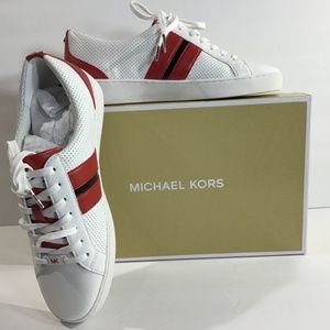 Michael Kors Catelyn Stripe Lace Up Brightrd 9.5M